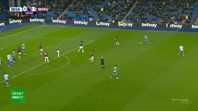 VOYO: Brighton - West Ham, 1-1: Gol '90+1